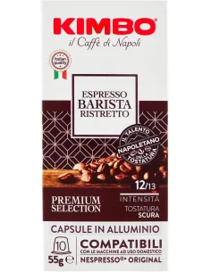 100 Capsule Nespresso Alluminio Kimbo Miscela Barista Ristretto