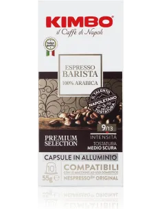 100 Capsule Nespresso Alluminio Kimbo Miscela Barista Arabica