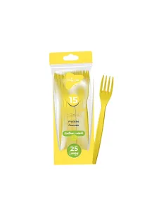 210 Forchette riutilizzabili Gialle - Eleganza e Sostenibilità