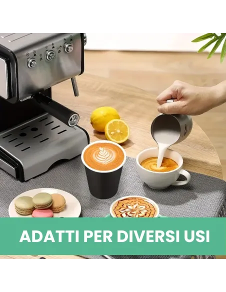 1000 Bicchieri Monouso in Carta Nera da 240ml - Ideali per Cappuccino e Bevande!