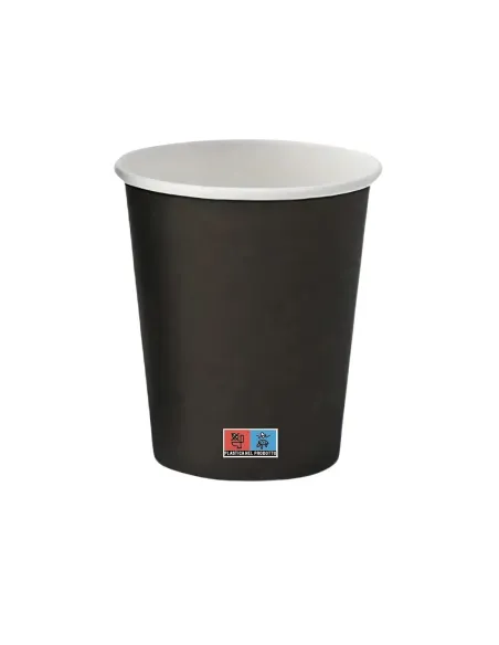 1000 Bicchieri Monouso in Carta Nera da 240ml - Ideali per Cappuccino e Bevande!