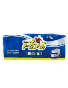 Carta Igienica Flori Effetto Seta 10 Maxi Rotoli – 2 Veli Morbidezza Pura Cellulosa