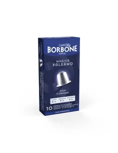 100 Capsule Nespresso in Alluminio Caffè Borbone Magica Palermo (miscela Rossa)