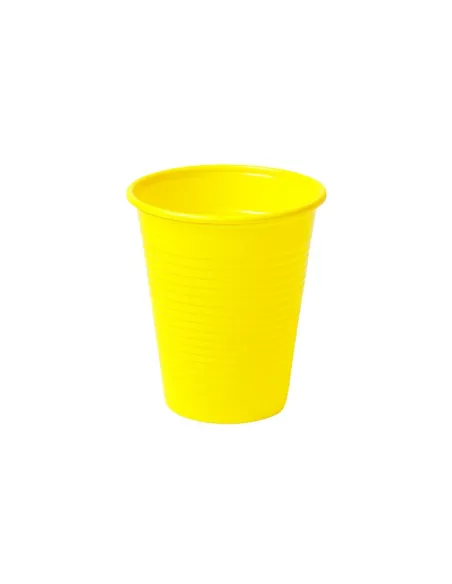 100 Bicchieri in Plastica Giallo da 200 ml