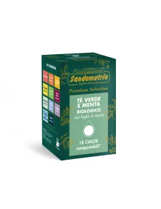 18 Cialde ese 44 Sandemetrio Tè Verde Aromatizzato a Menta Bio