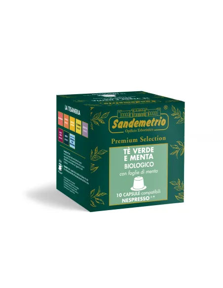10 Nespresso TE Verde Menta Bio Sandemetrio