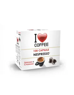 100 Capsule Nespresso I Love Coffee Miscela Rossa