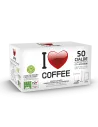 50 Cialde I Love Coffee Miscela Rossa + Accessori