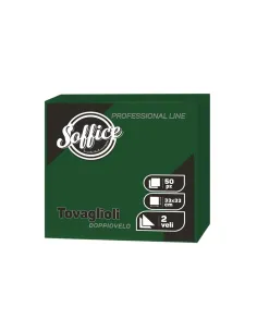 100 Tovaglioli Verde Foresta 33x33 Soffice Doppio Velo in Pura Cellulosa| Tovaglioli Colorati per Bar, Ristoranti e Fest