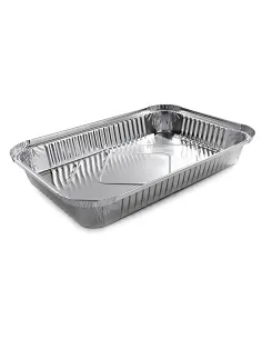 50 Vaschette in Alluminio 6 Porzioni - Bordo a L - Ideali per Asporto e Conservazione