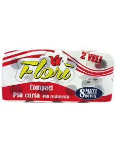 8 Rotoli Carta Igienica Compact - Liscia
