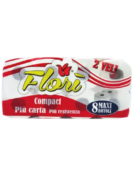 8 Rotoli Carta Igienica Compact - Liscia