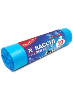 10 Sacchi Differenziata 70x110 | Azzurro