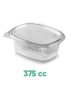 50 Vaschette Trasparenti Ovali 375cc con Coperchio – Contenitori Alimentari Professionali per Asporto