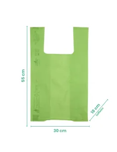 Shopper Biodegradabile 4 kg 30x55 cm - Confezione Media Verde