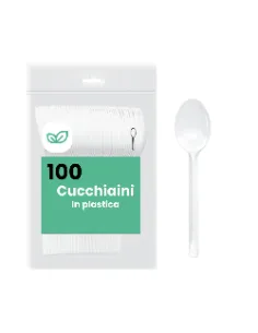 100 Cucchiaini Monouso - Praticità e Igiene - Grammatura Alta
