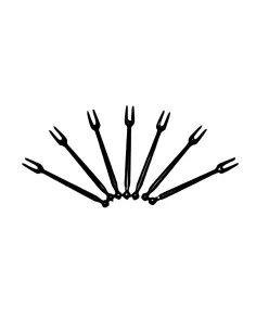 1000 Forchettine 2 punte in plastica Nere - Eleganza e Stile