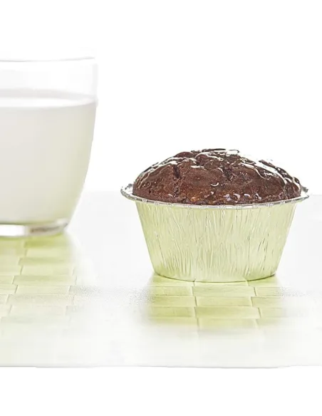 100 Pirottini in Alluminio per Budino - Bordo a G - Ideali per Dolci e Dessert