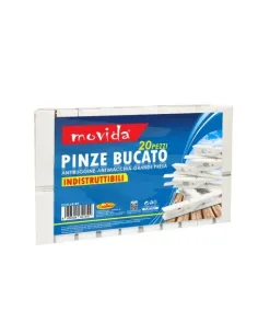 20 Mollette Bucato - Bianco