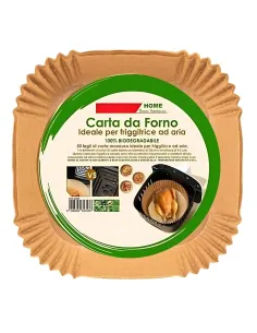50 Fogli Carta da Forno per Friggitrice ad Aria in Foglio Quadrata 20x20x4