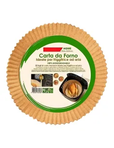 50 Fogli Carta da Forno per Friggitrice ad Aria in Foglio Tonda - 20x4