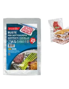 25 Sacchetti Sottovuoto 15x30 | Goffrate