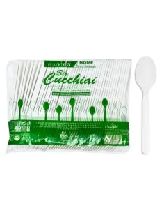 50 Cucchiai Monouso Biodegradabili CPLA - Sostenibilità e Praticità