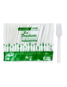 50 Forchette Monouso Biodegradabili CPLA - Sostenibilità e Praticità