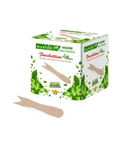 Forchettine Aperitivo Doppia Punta in Legno - 500 Pezzi