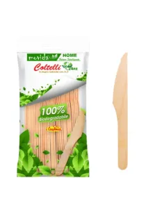 Coltelli Monouso in Legno - 24 Pezzi