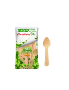 Cucchiaini Monouso in Legno - 24 Pezzi