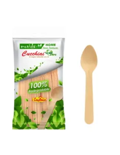 Cucchiai Monouso in Legno - 24 Pezzi