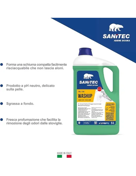 SANITEC - WashUp Lavapiatti Limone Verde 5L