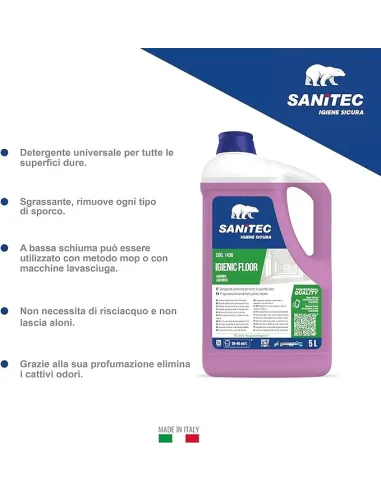 SANITEC - Igienic Floor Lavanda 5L Detergente concentrato per pavimenti