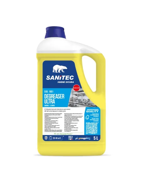SANITEC - DEGREASER ULTRA LIMONE  - 5L Detergente Stoviglie Per Acque Dure