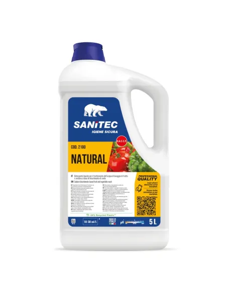 SANITEC NATURAL -  5L Detergente Con Bicarbonato per Frutta e Verdure