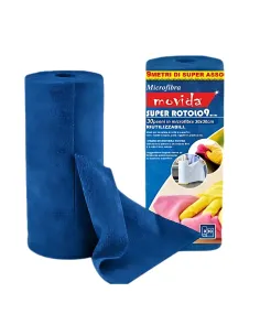 Rotolo 30 Panni in Microfibra | 30x30 Blu