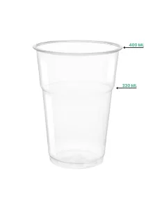 50 Bicchieri Plastica SemiRigida Kristal 400 ml (350 ml reali) - Eleganza e Praticità