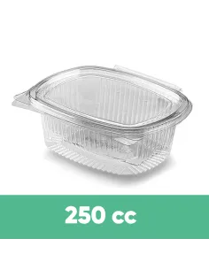 60 Vaschette Trasparenti Ovali 250cc con Coperchio – Contenitori Alimentari per Asporto e Conservazione