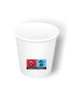 50 Bicchierini di Carta per Caffè e Ginseng da 90ml - Bianco - Eleganza e Praticità