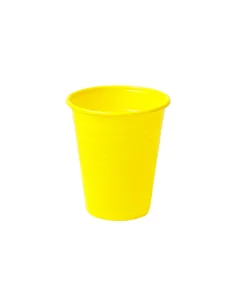 50 Bicchieri in Plastica Giallo da 200 ml
