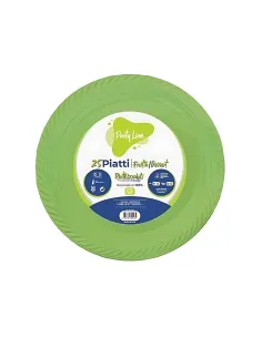 25 Piatti Frutta e Dessert Riutilizzabili Linea Party Verde