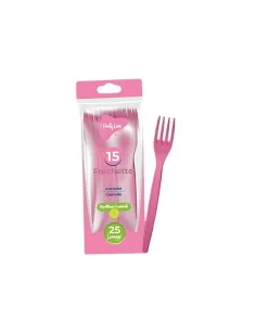 15 Forchette riutilizzabili Rosa - Eleganza e Sostenibilità