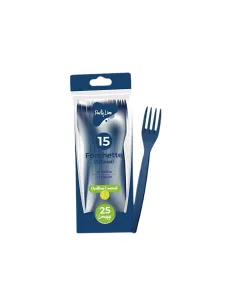 15 Forchette riutilizzabili Blu - Eleganza e Sostenibilità