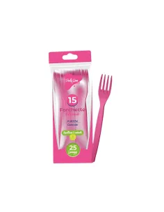 15 Forchette riutilizzabili Fucsia - Eleganza e Sostenibilità