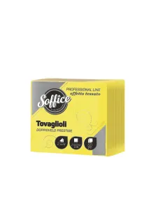 50 Tovaglioli Giallo Limone 24x24 cm – 2 Veli Doppio Velo Prestige | Effetto Tessuto Professionale