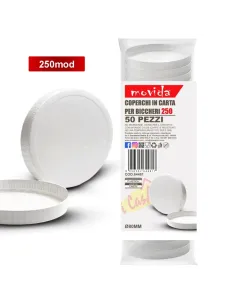 50 Coperchi in Cartoncino per Bicchiere 8 OZ/250ml - Bianchi!