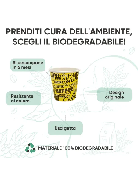 1000 Bicchieri Monouso in Carta da 75ml - Multicolor - Perfetti per Caffè!