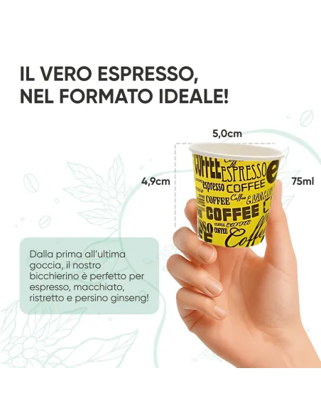 1000 Bicchieri Monouso in Carta da 75ml - Multicolor - Perfetti per Caffè!