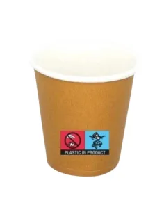 50 Bicchierini di Carta per Caffè e Ginseng da 90ml - Avana - Eleganza e Praticità